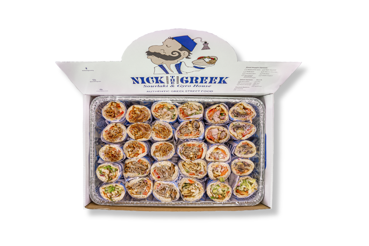 Nick the Greek gyro box catering